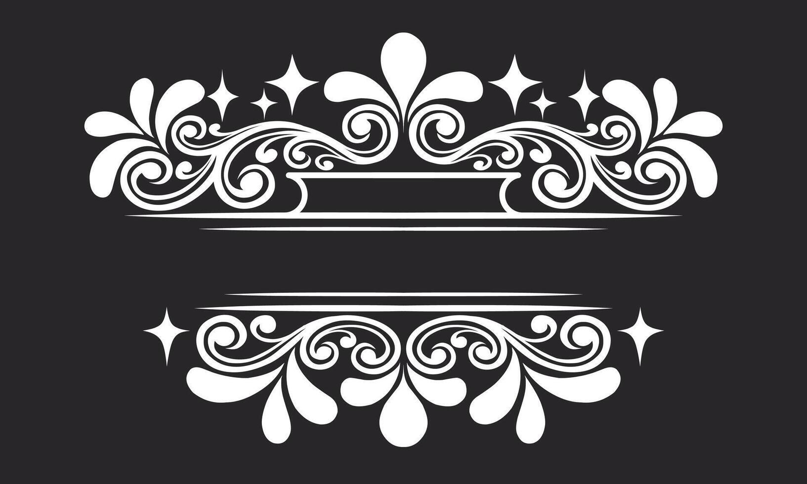 Ornament floral design element for frame, border, and wedding with vintage style vector