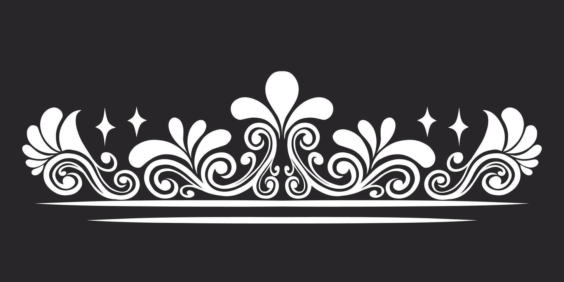 Ornament floral design element for frame, border, and wedding with vintage style vector