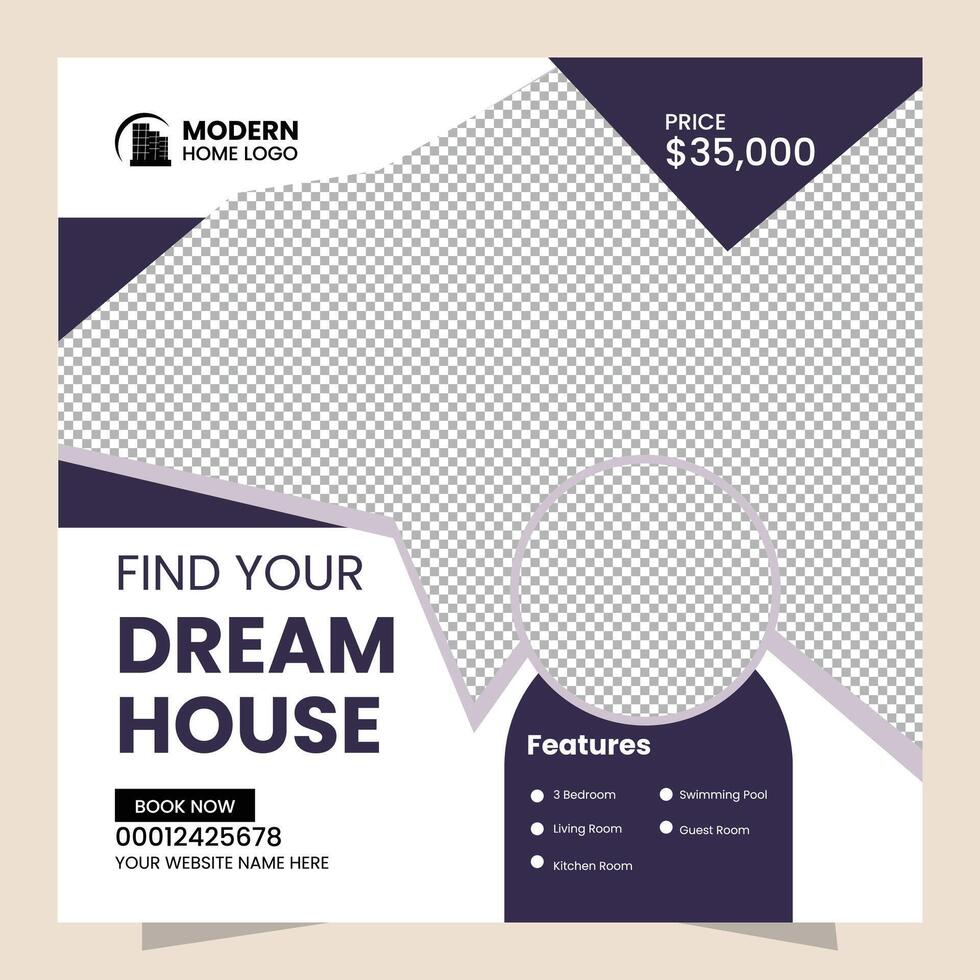 Creative Business Social Media Post Template Design vector