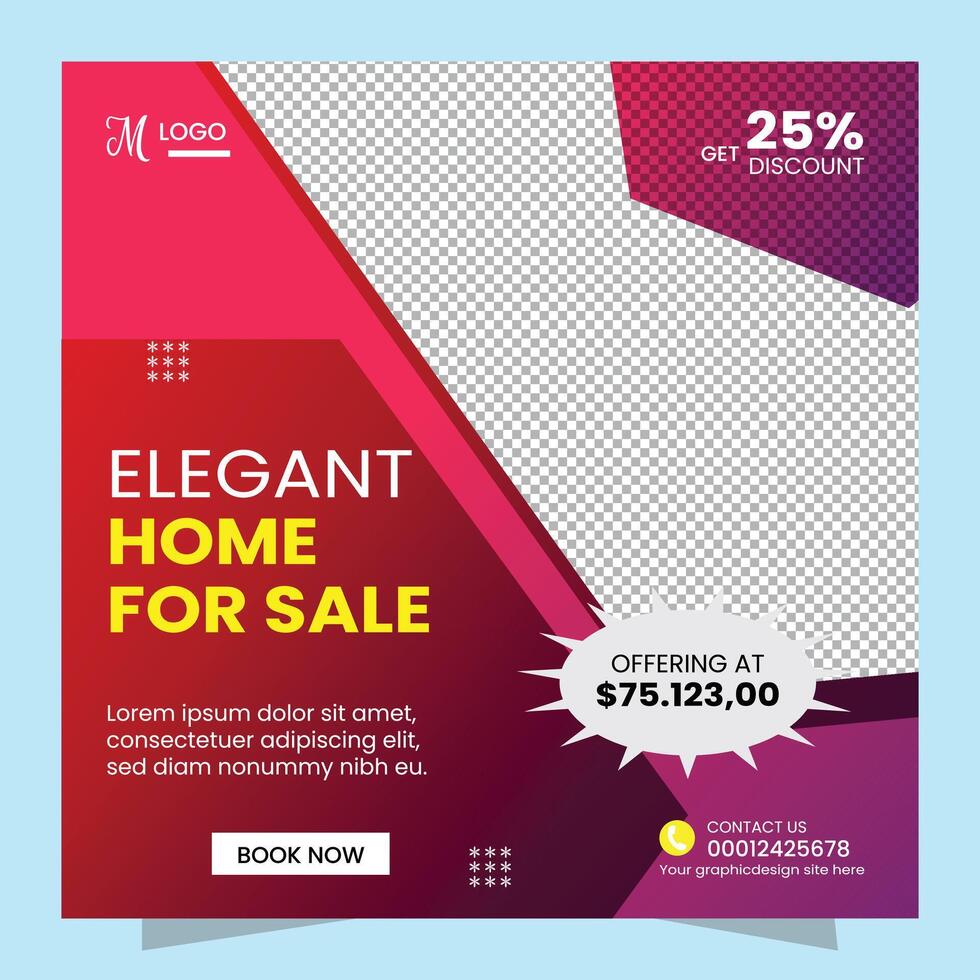 Creative Business Social Media Post Template Design vector