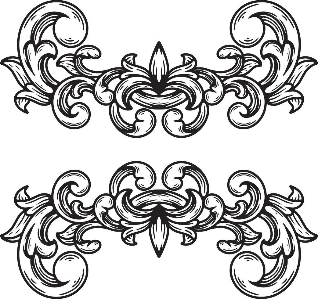 Ornament Floral Wedding vector