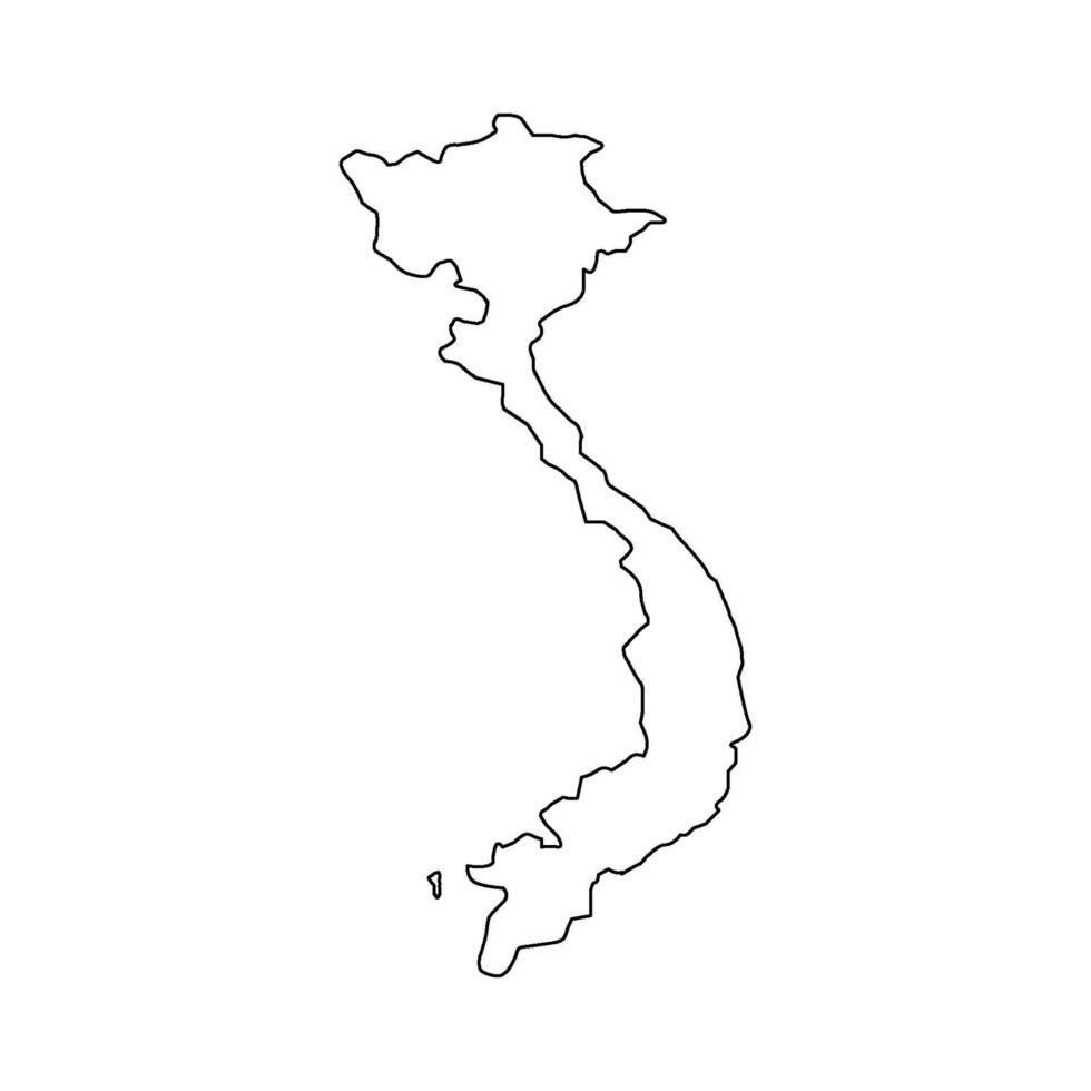 Vietnam map on white background vector