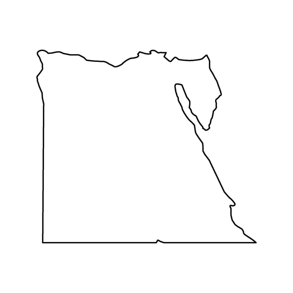 Egypt map on white background vector