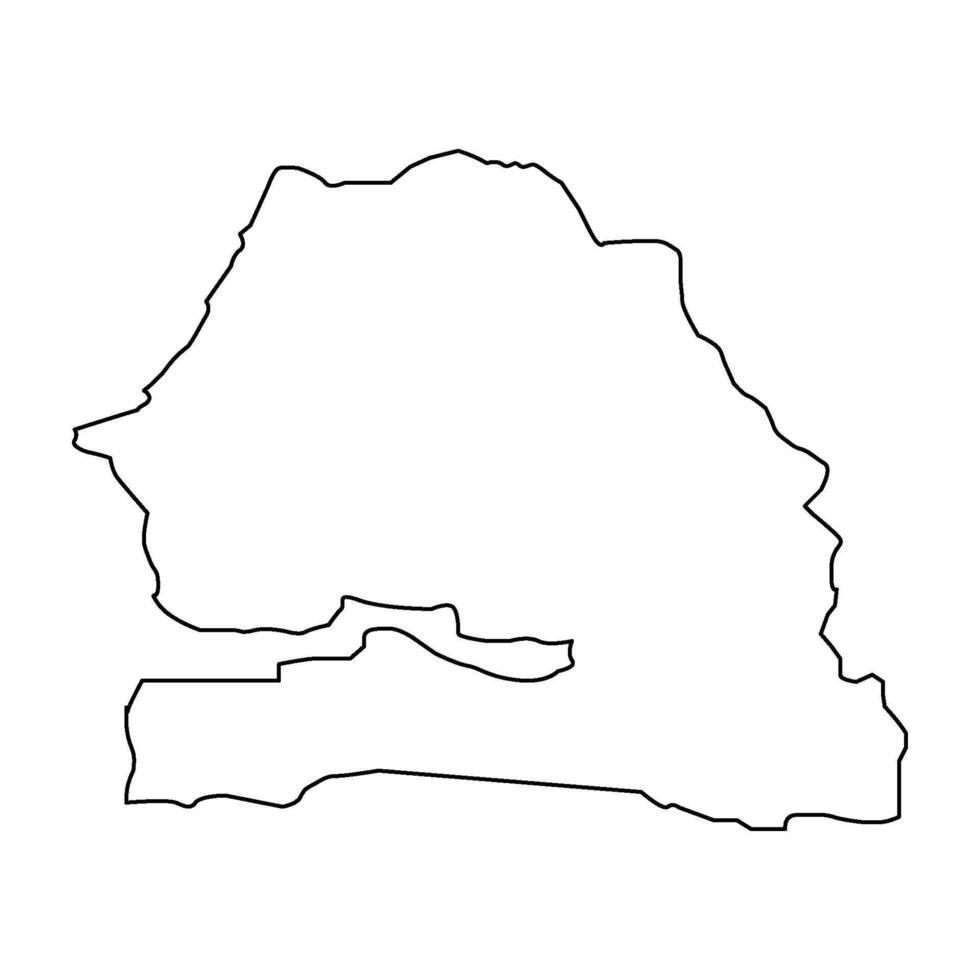 Senegal map on white background vector