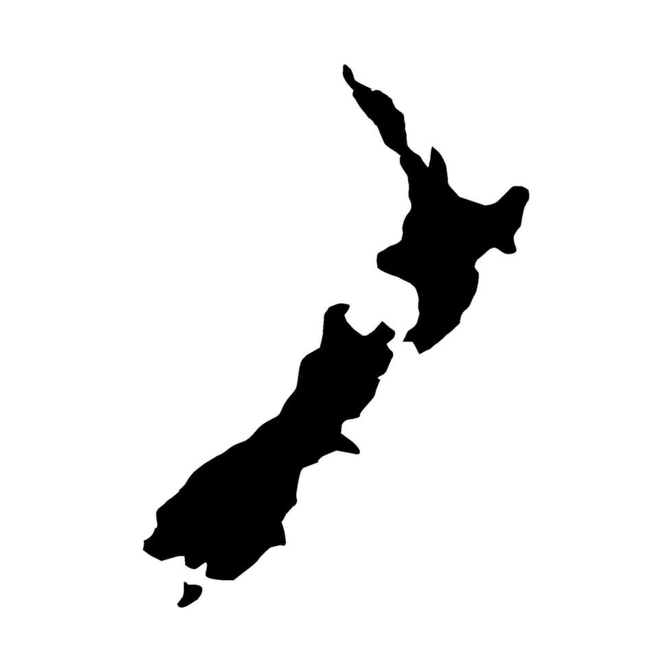 New Zealand map on white background vector