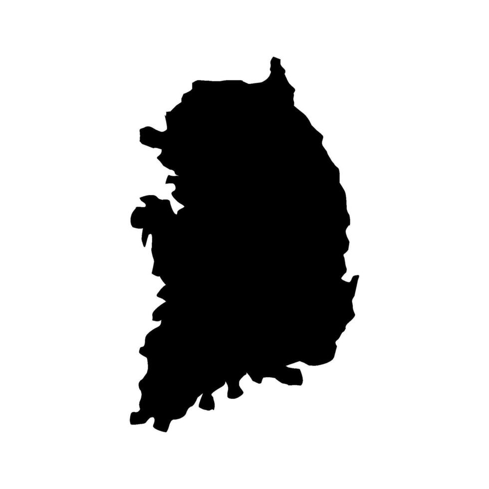South Korea map on white background vector
