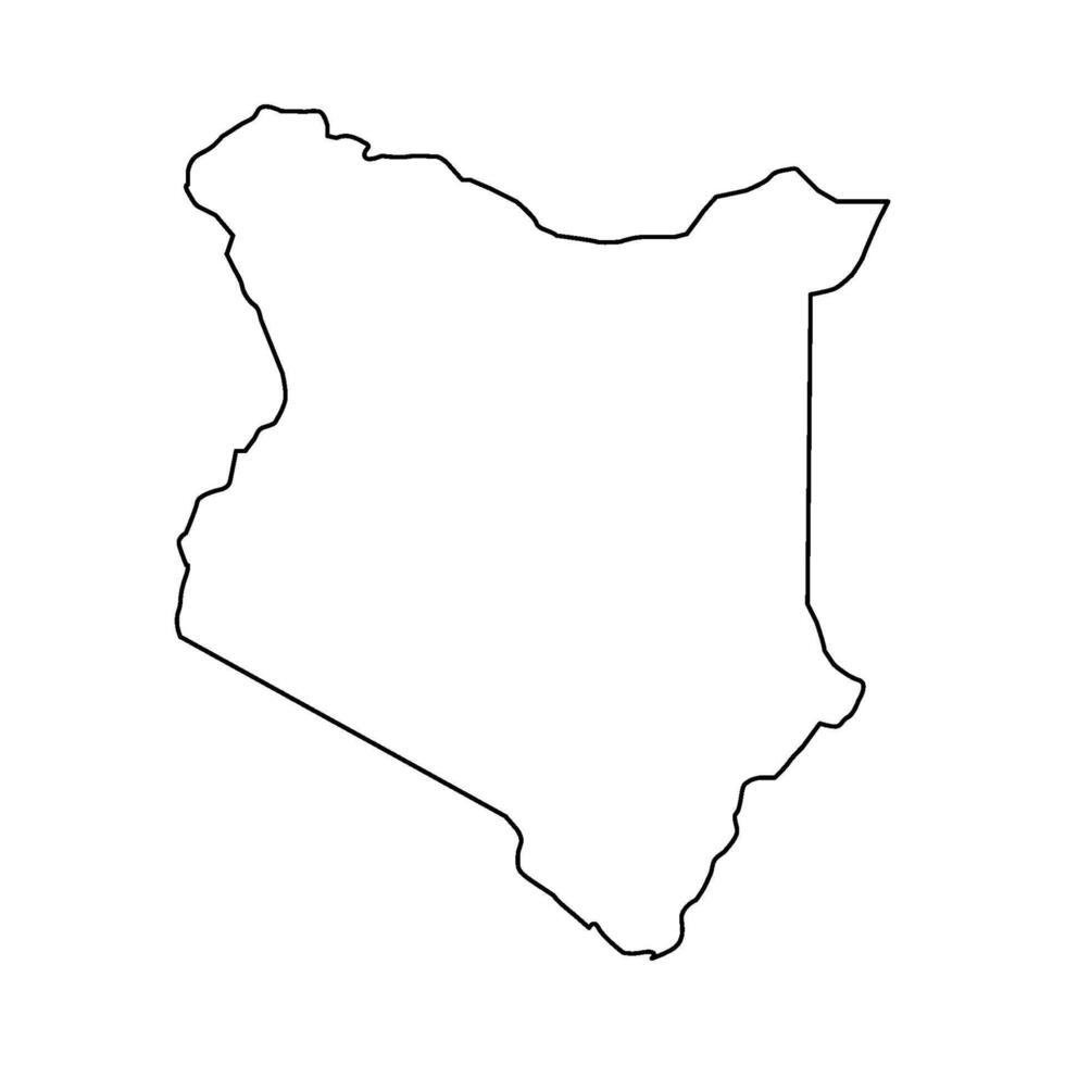 Kenya map on white background vector