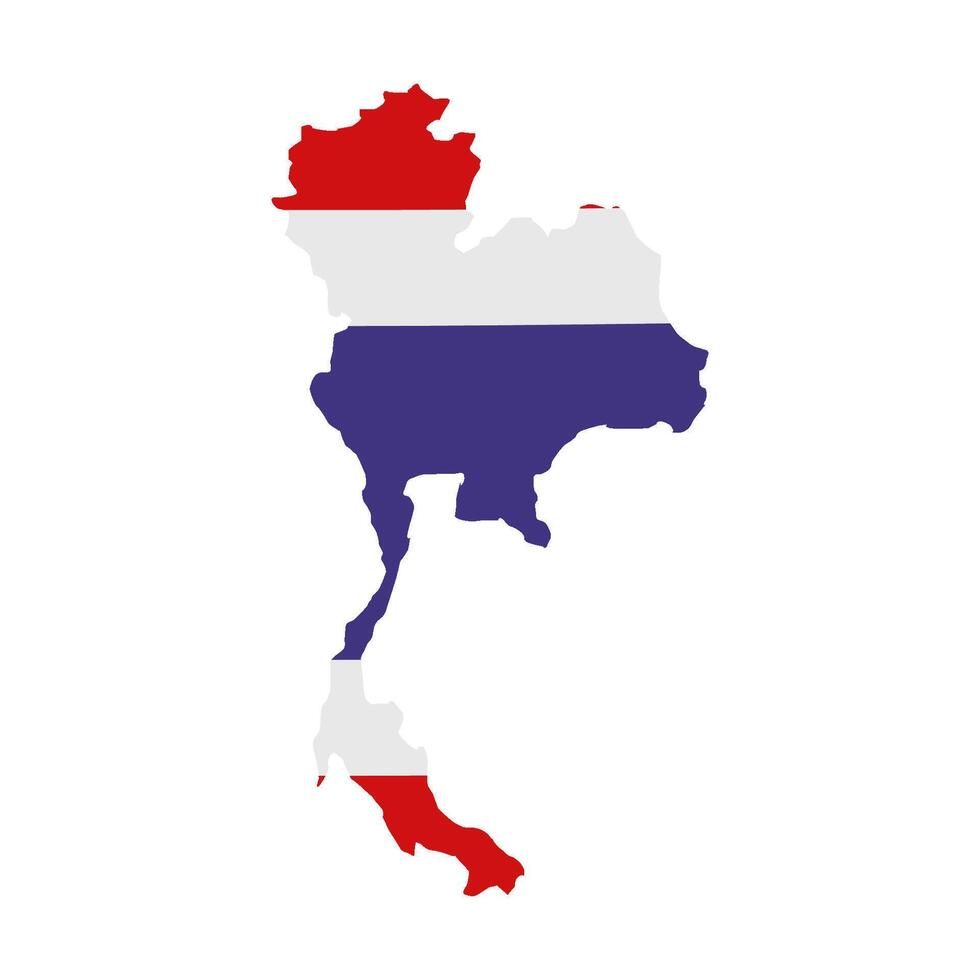 Thailand map on white background vector