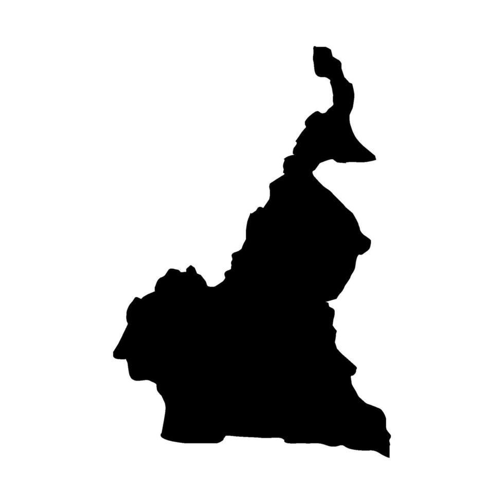 Cameroon map on white background vector