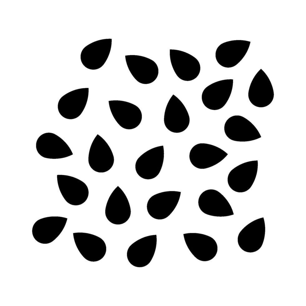 Watermelon seeds on white background vector