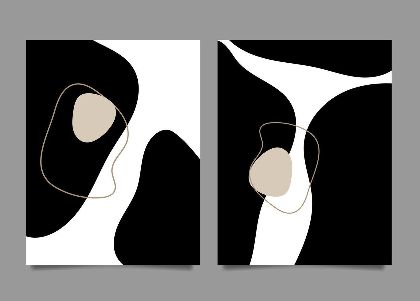 Hand-drawn flat design boho wall Art Abstract vector