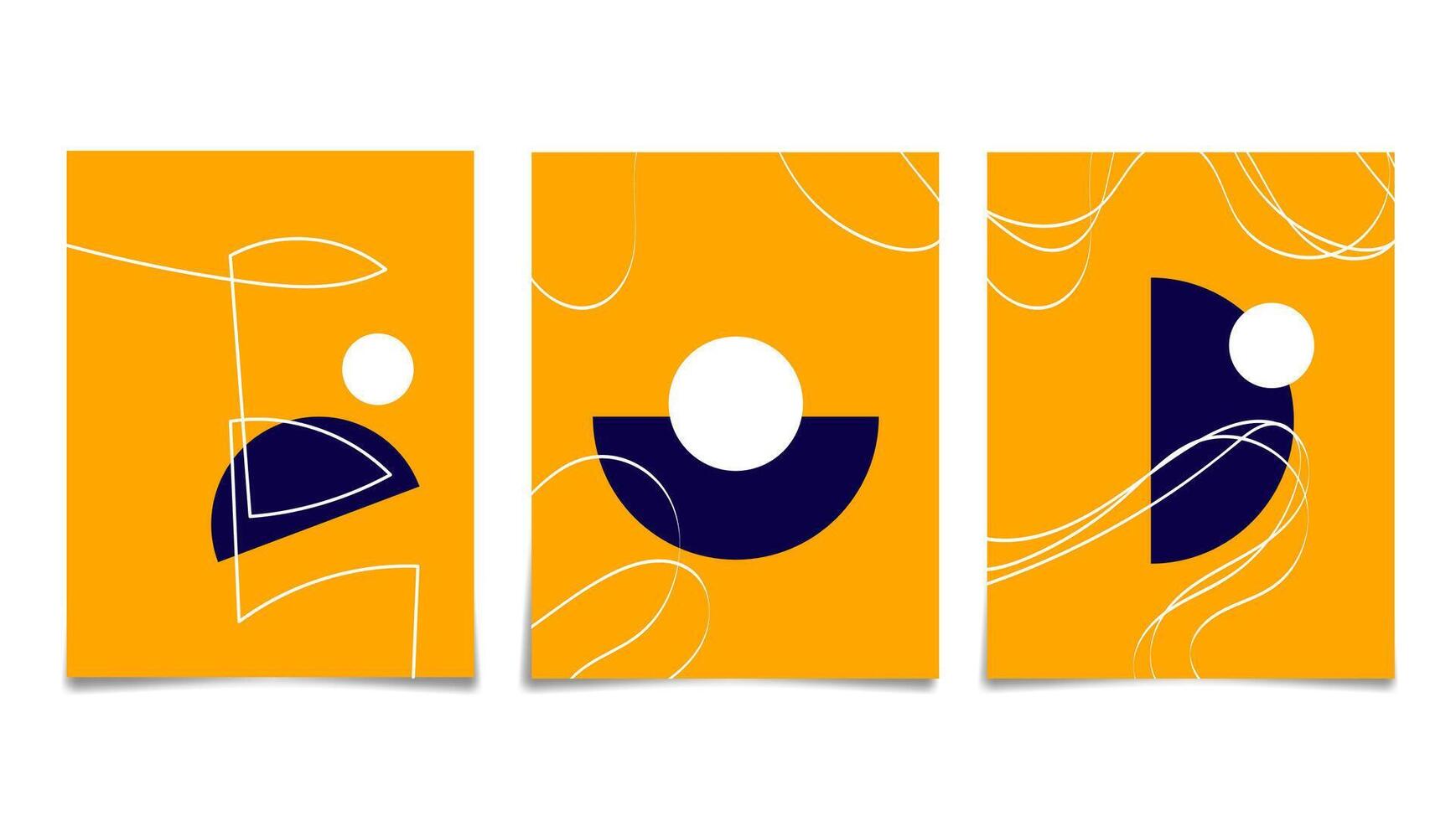 Hand-drawn flat design boho wall Art Abstract vector