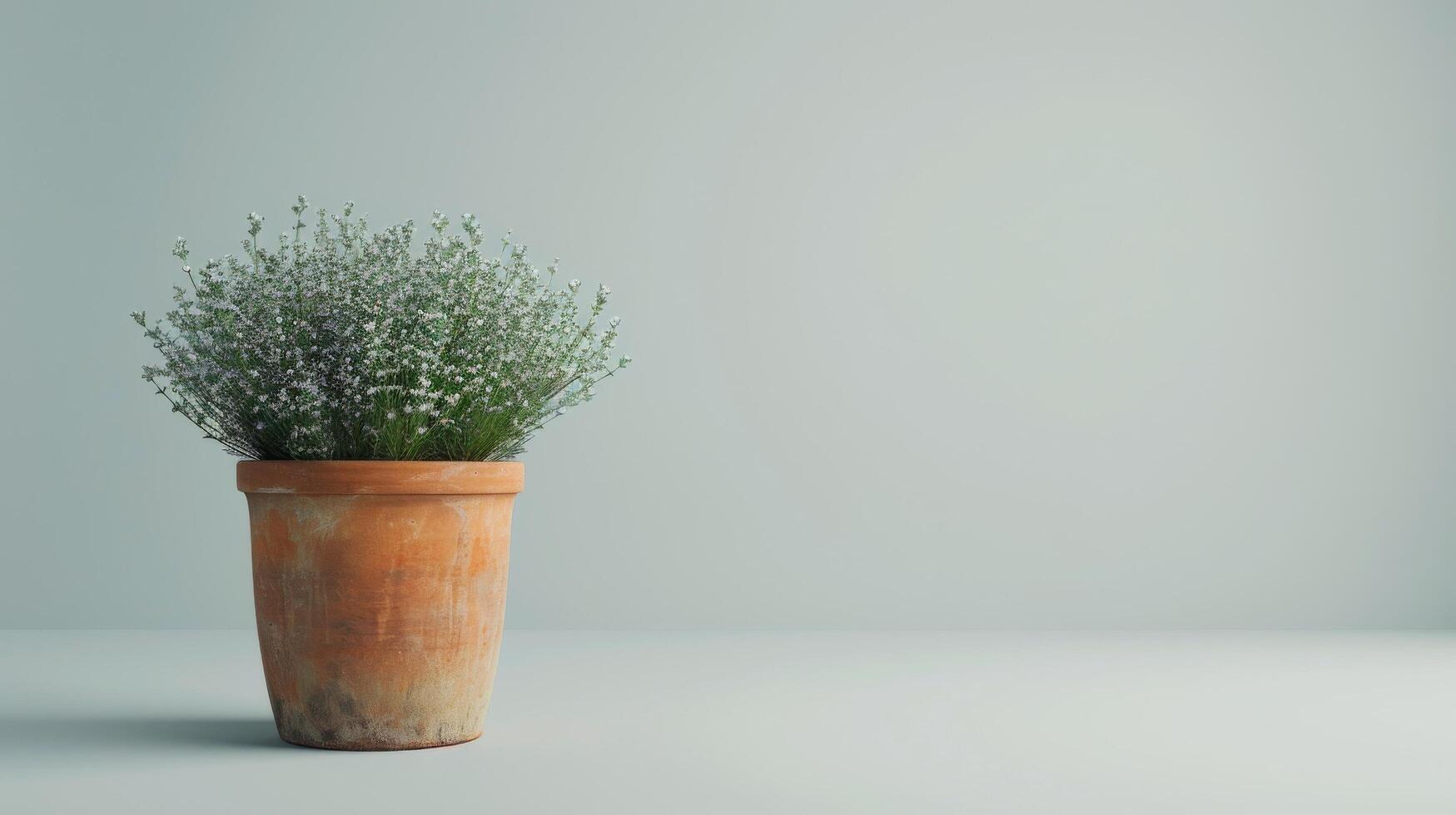 White Vase Filled With White Flowers photo