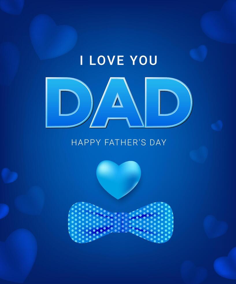 Happy fathers day. Father's day background with family silhouette vector