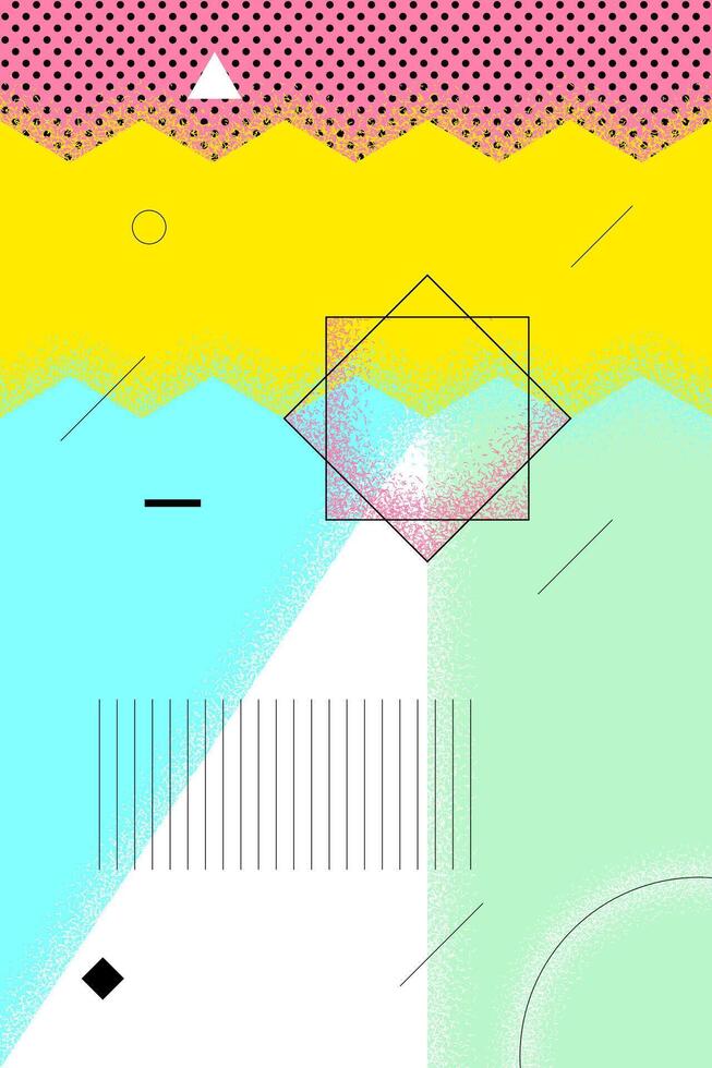 Abstract retro minimal summer poster. Swiss aesthetic brutalist bright geometric sun. Celebration party or sales advertising naive graphic print design. Modern trendy artwork eps template vector