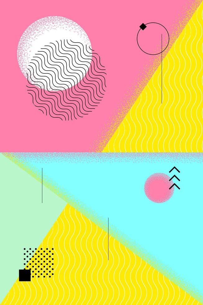Abstract retro minimal summer poster. Swiss aesthetic brutalist bright geometric sun. Celebration party or sales advertising naive graphic print concept. Modern trendy creative artwork template vector
