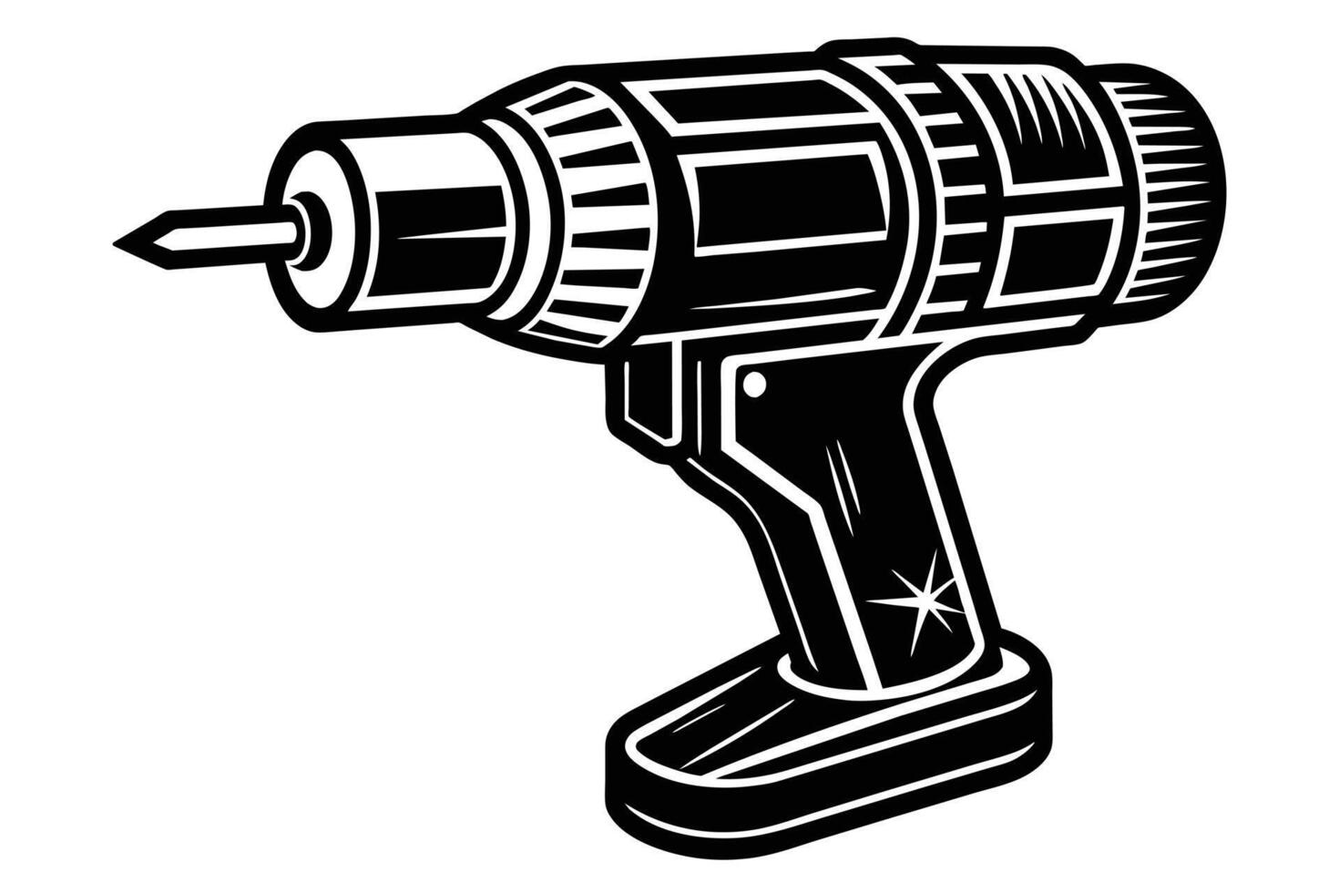 illustration of a drill vector