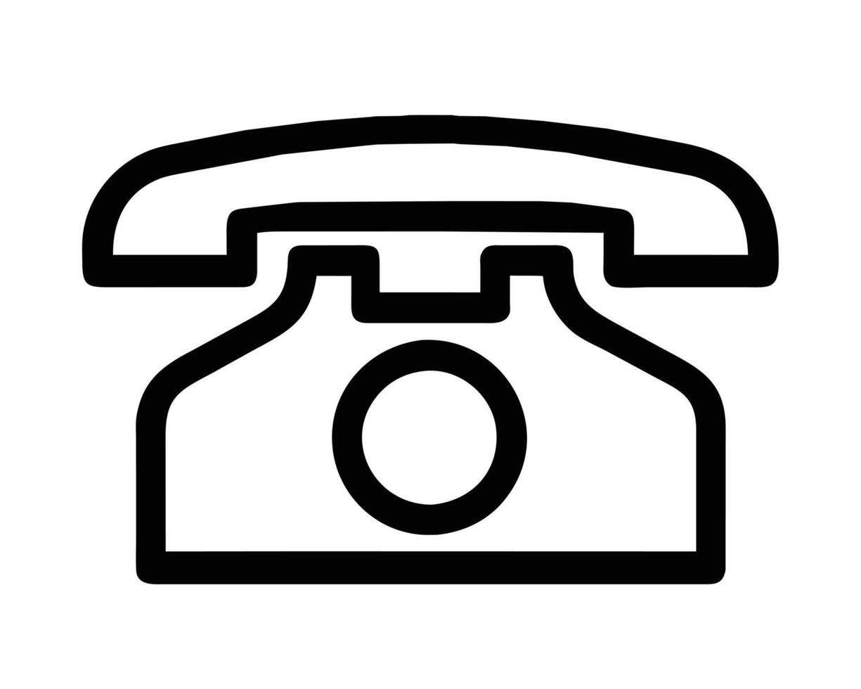 Hand drawn telephone design vector