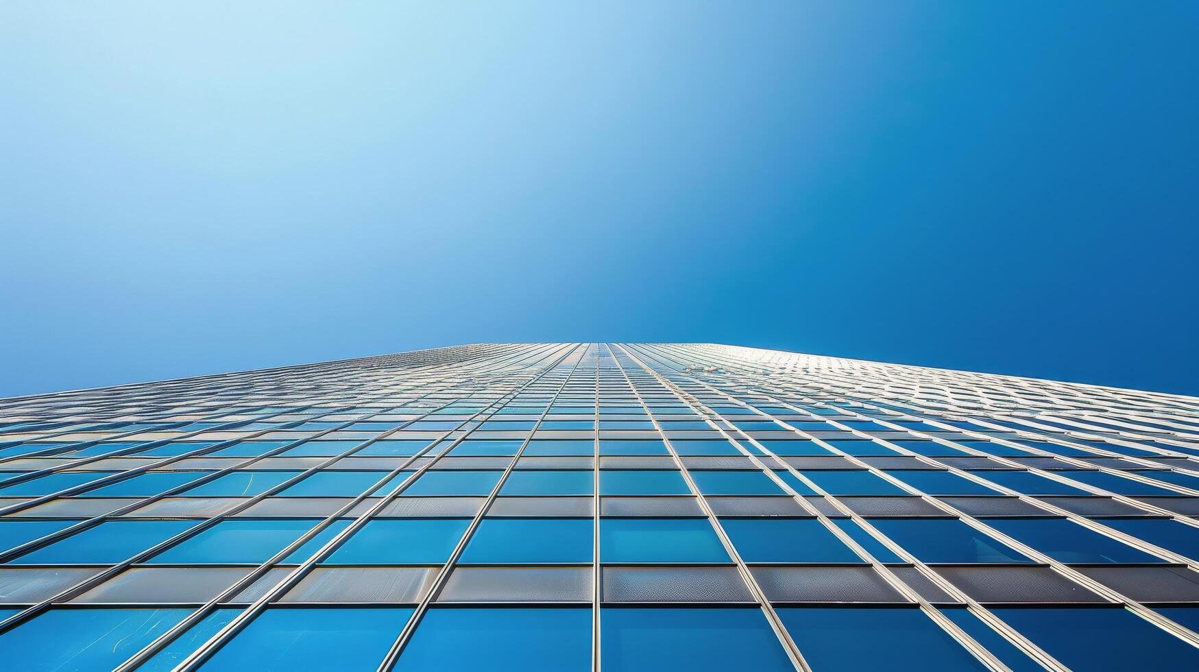 Tall Building With Lots of Windows Against a Blue Sky photo