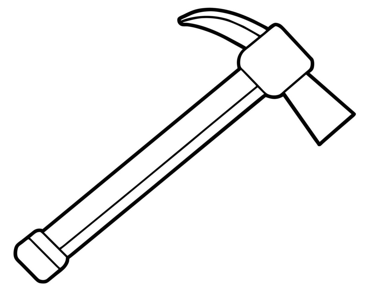 Hand drawn illustration of a hammer vector