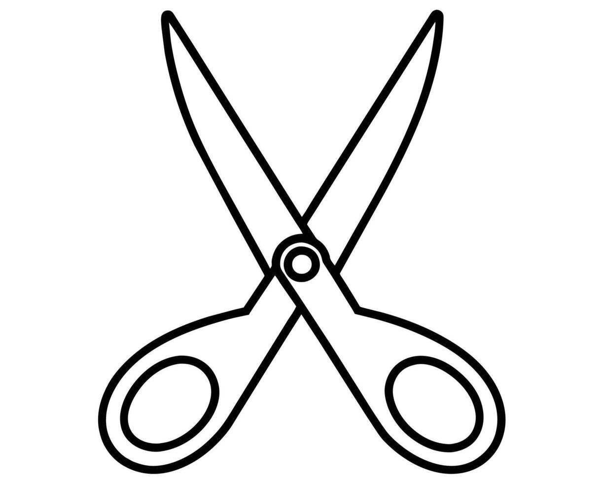 Scissors isolated on white background vector