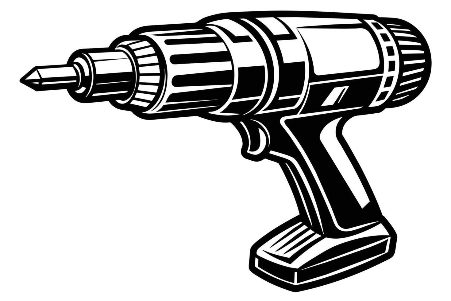 illustration of a drill vector