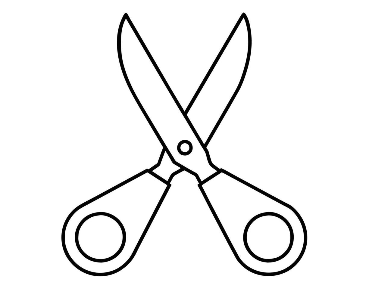 Scissors isolated on white background vector