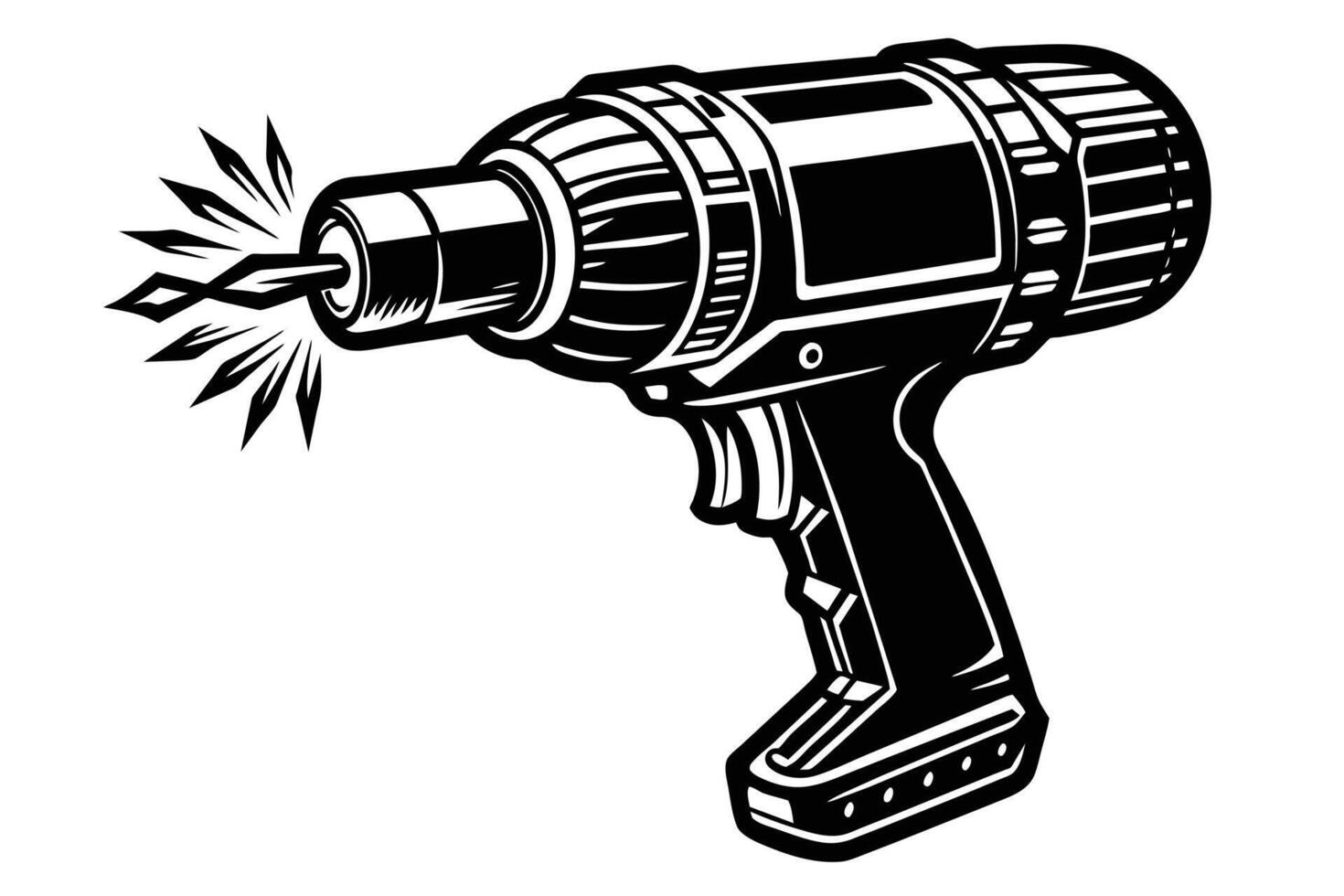 illustration of a drill vector