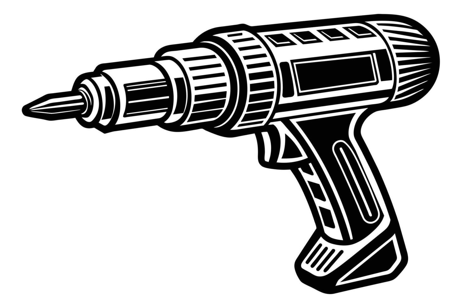 illustration of a drill vector
