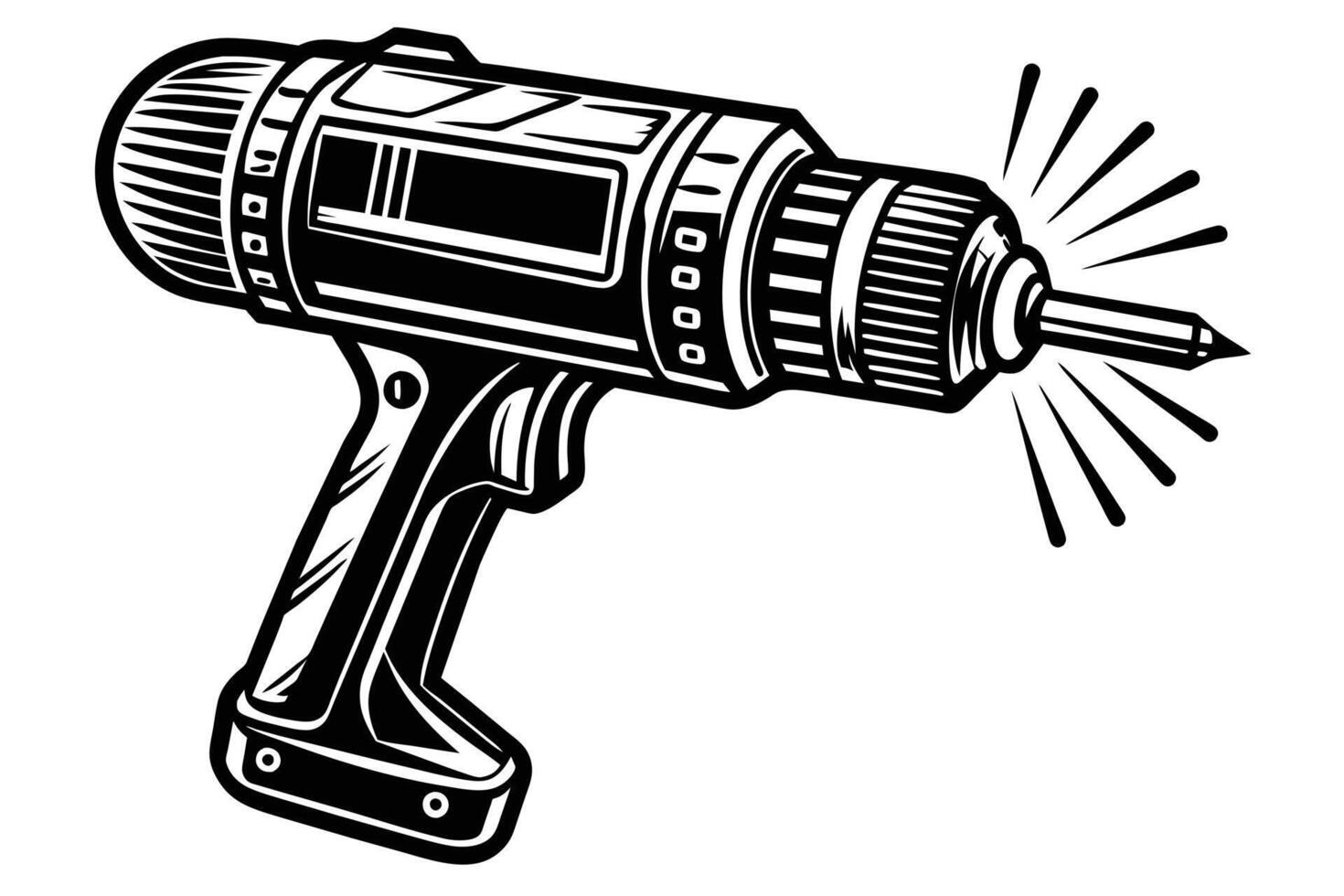 illustration of a drill vector