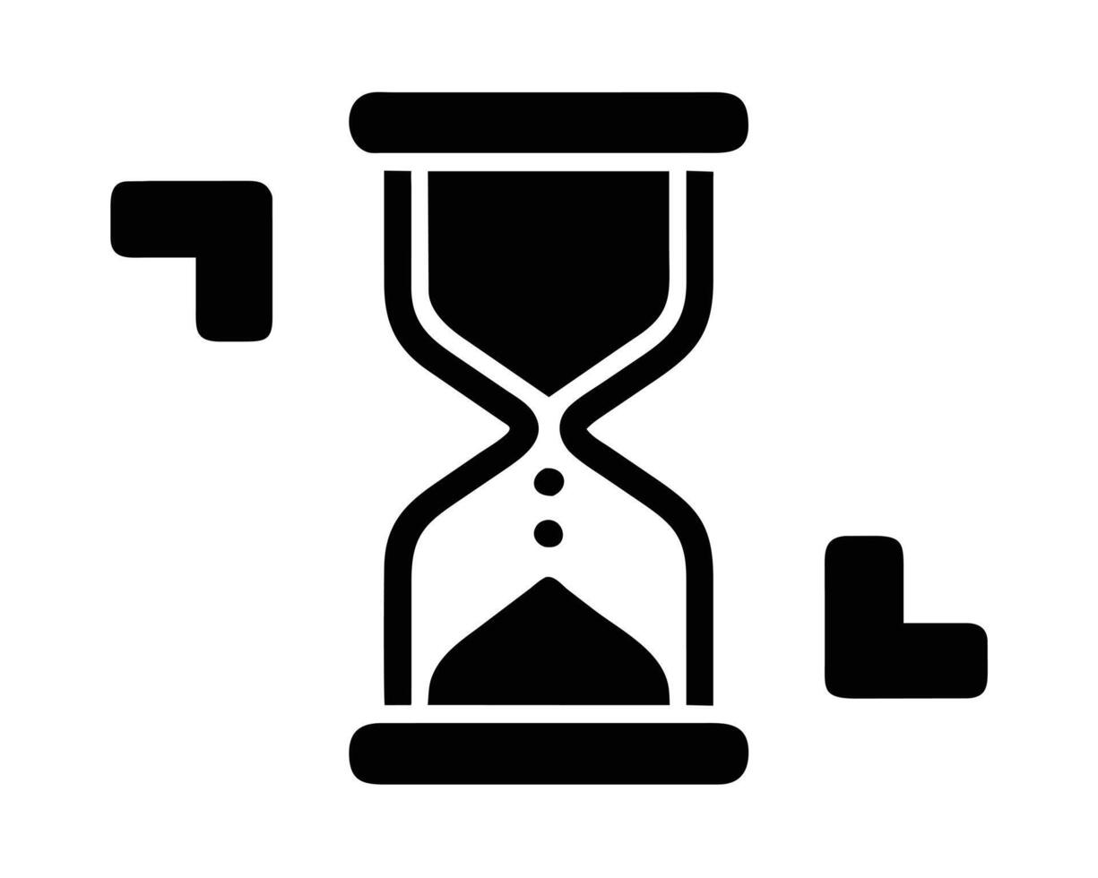 Hourglass isolated on white vector