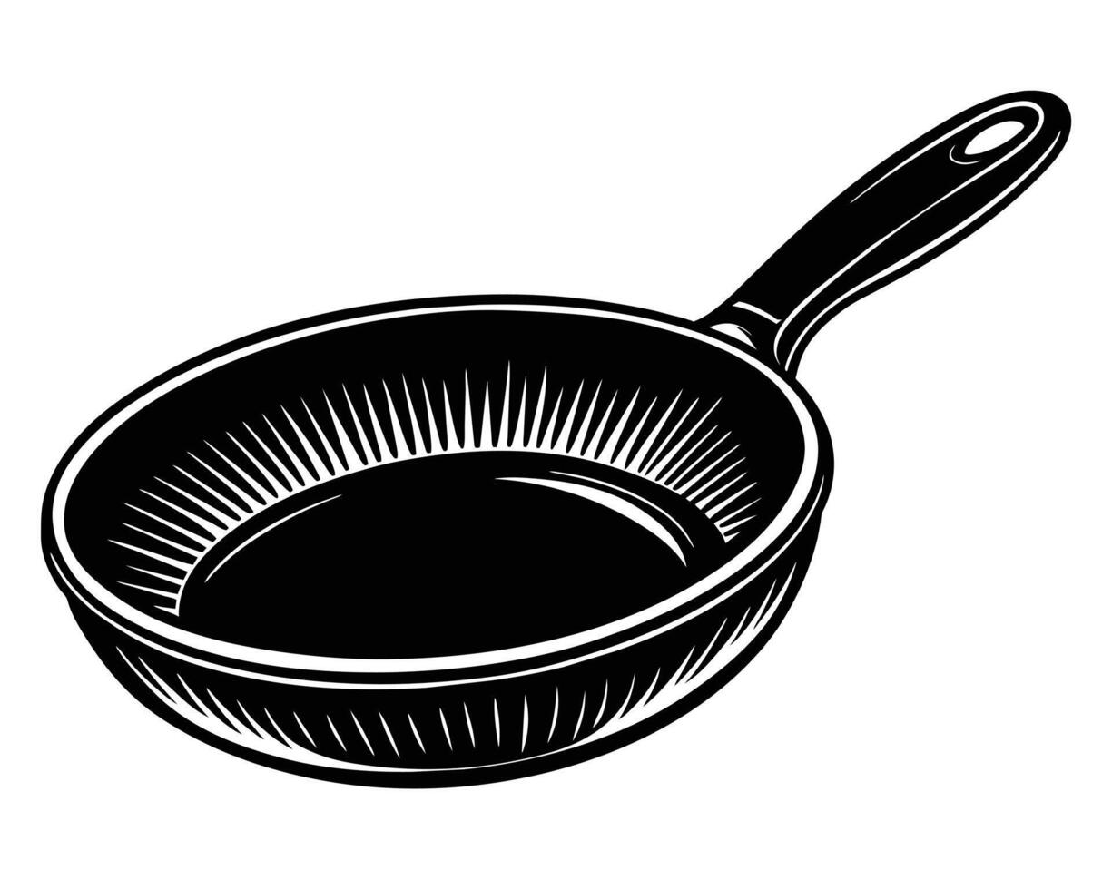 Frying pan isolated on white background vector