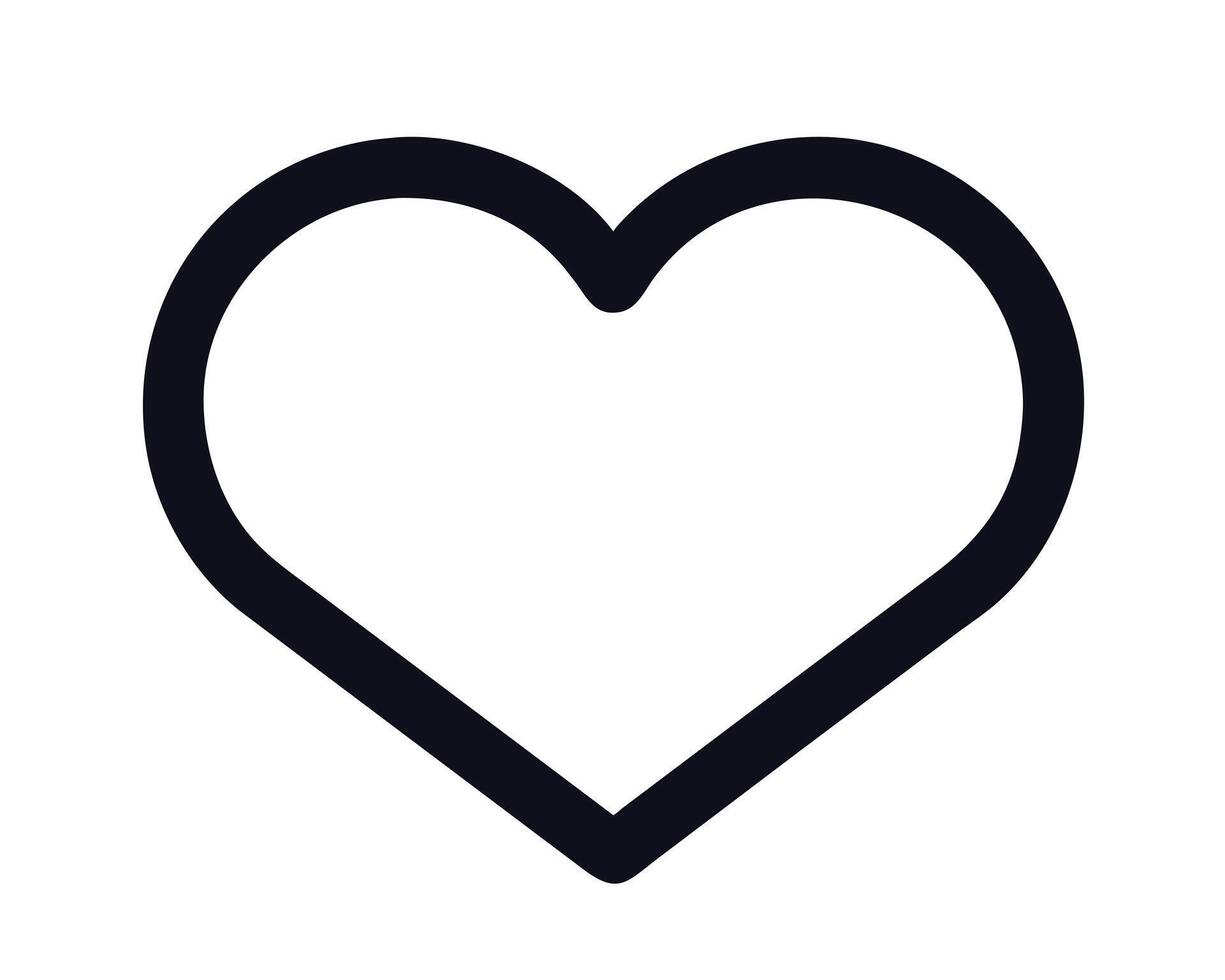 Heart isolated on white background vector