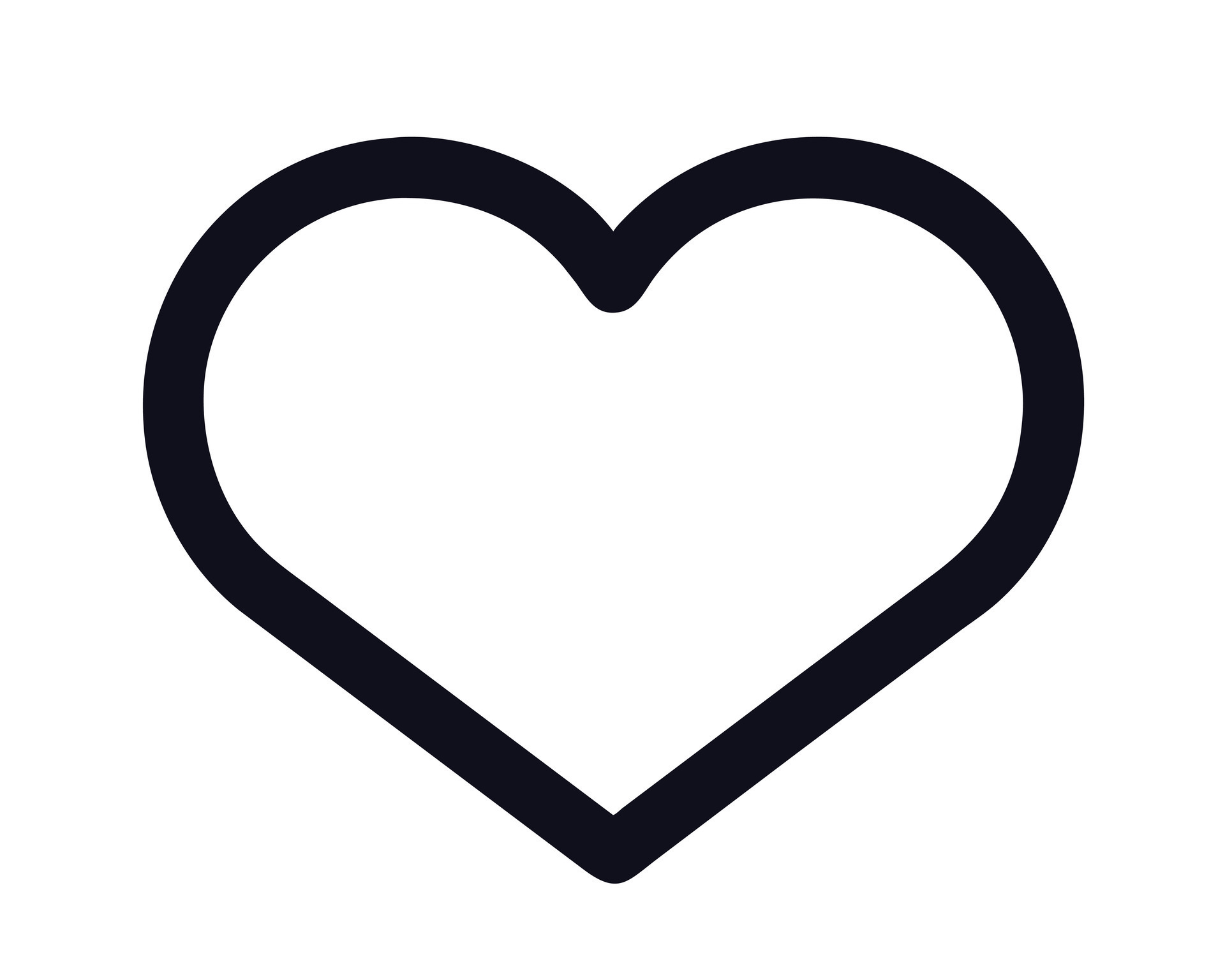 Heart isolated on white background 45892868 Vector Art at Vecteezy