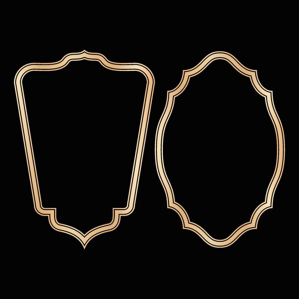 Decorative lines borders, Luxury design elements, Gold Frames Designs vector