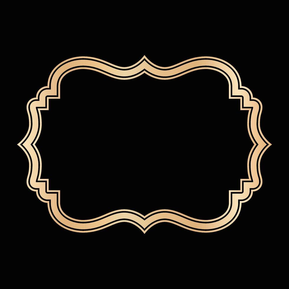 Decorative lines borders, Luxury design elements, Gold Frames Designs vector