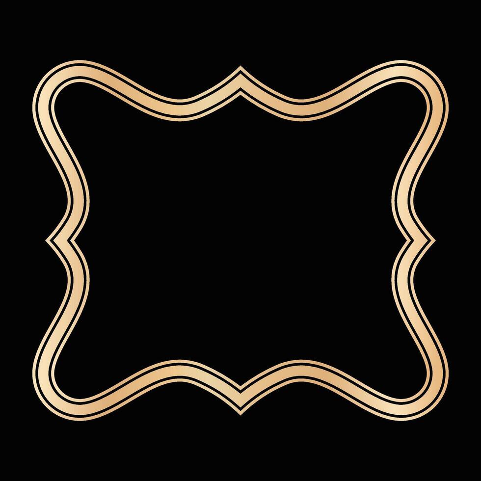 Decorative lines borders, Luxury design elements, Gold Frames Designs vector