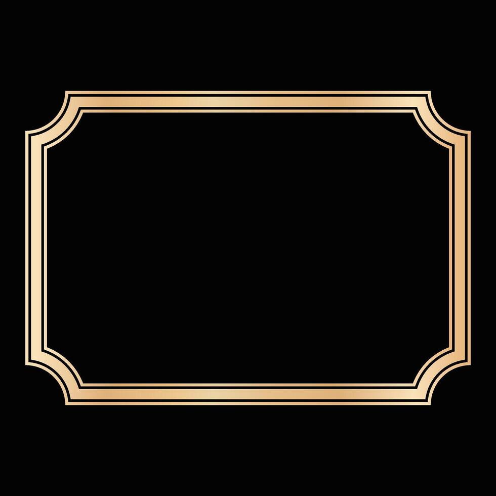 Decorative lines borders, Luxury design elements, Gold Frames Designs vector