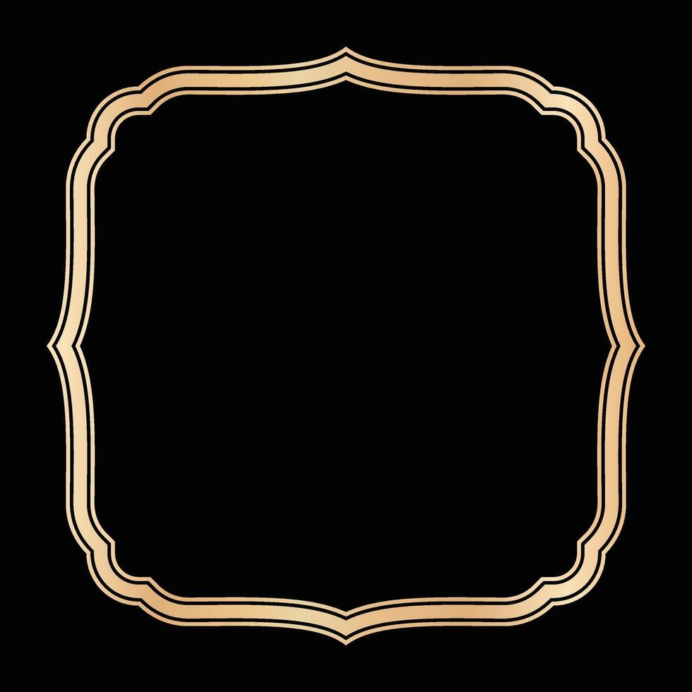 Decorative lines borders, Luxury design elements, Gold Frames Designs vector