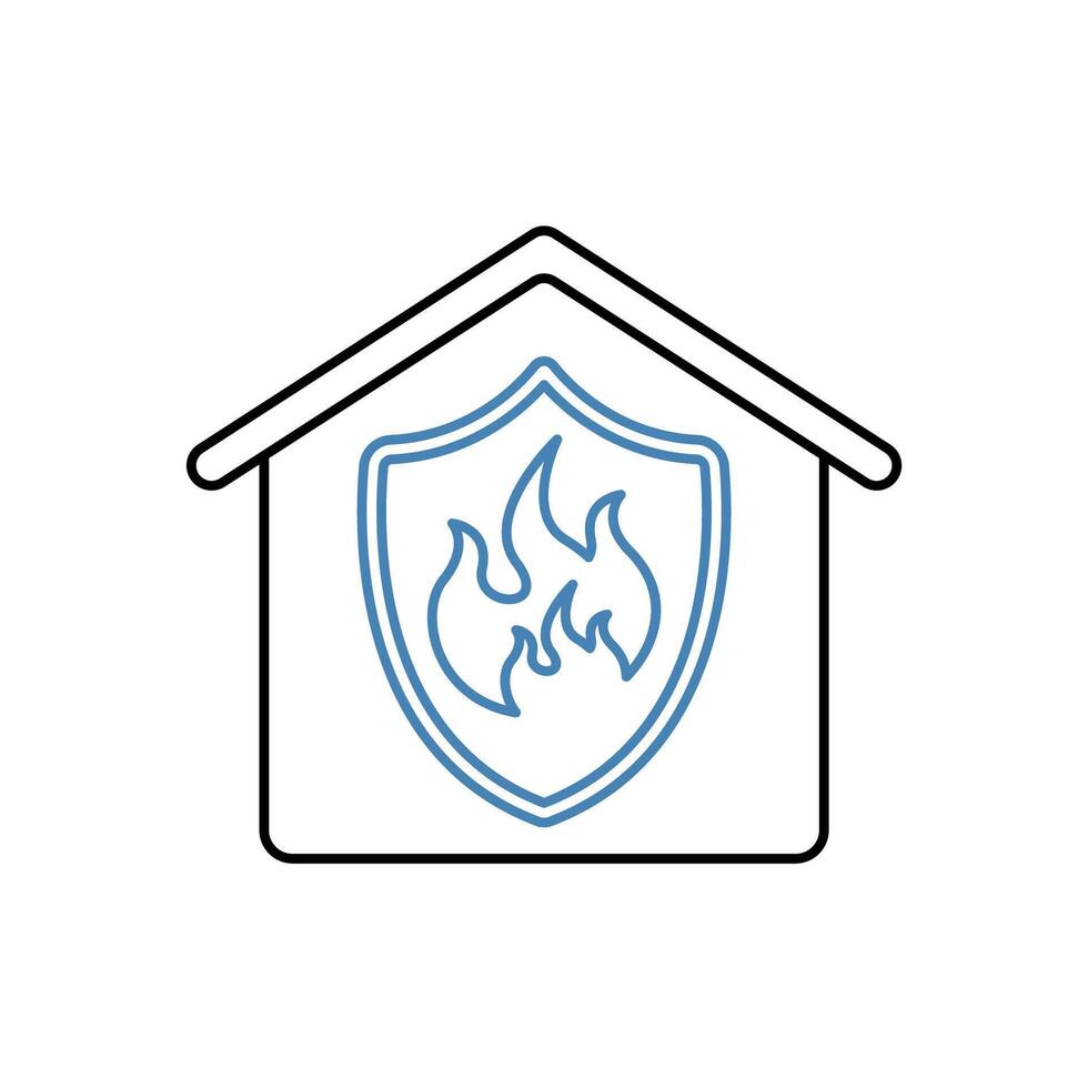 fire station concept line icon. Simple element illustration. fire station concept outline symbol design. vector