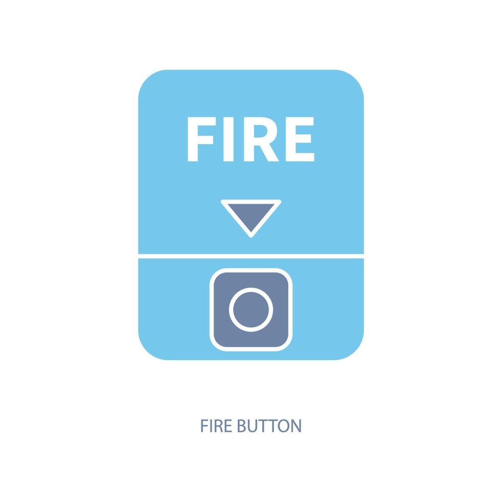 fire button concept line icon. Simple element illustration. fire button concept outline symbol design. vector