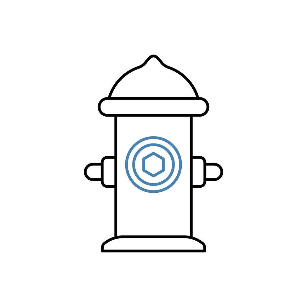 fire hydrant concept line icon. Simple element illustration. fire hydrant concept outline symbol design. vector