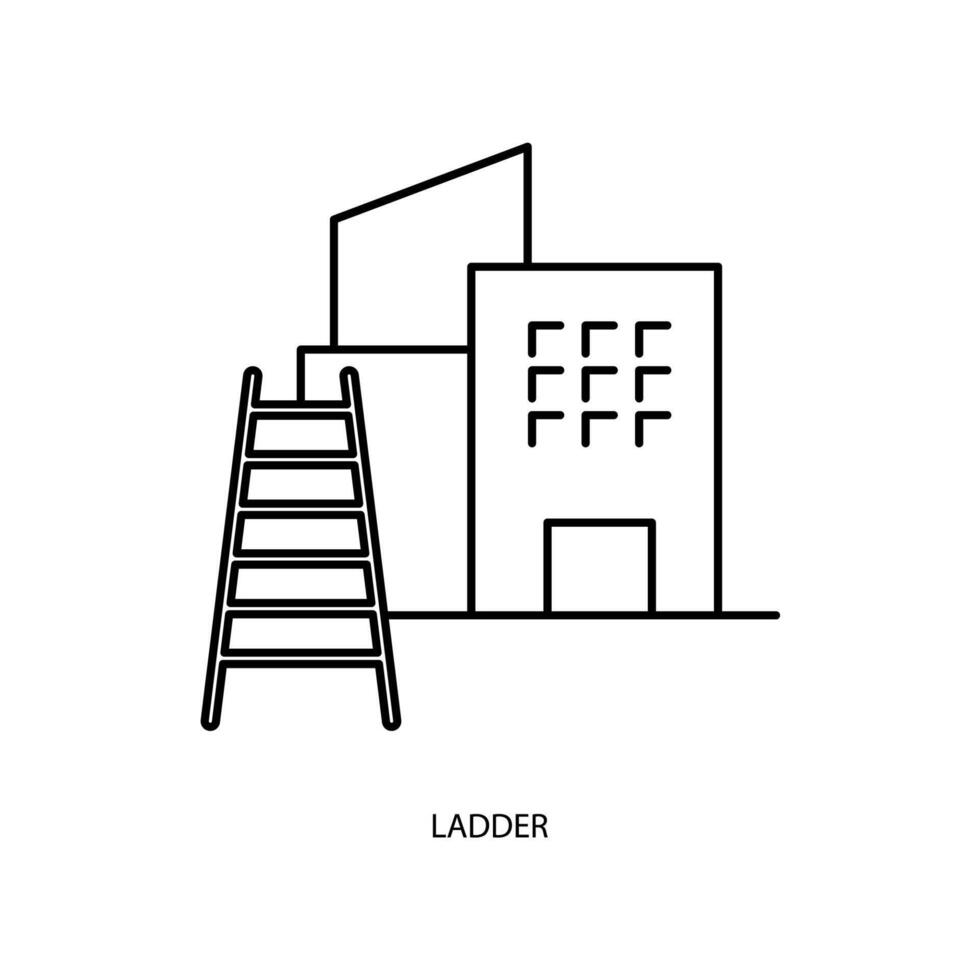 ladder concept line icon. Simple element illustration. ladder concept outline symbol design. vector