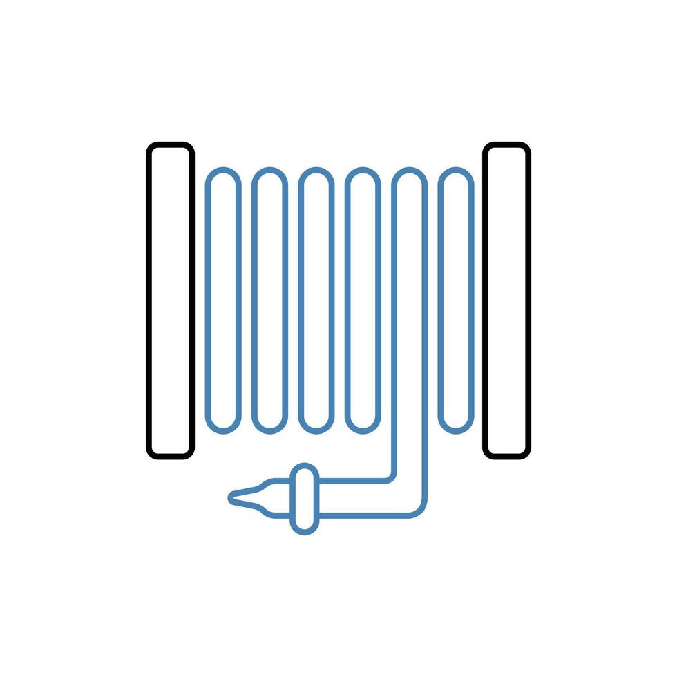 hose concept line icon. Simple element illustration. hose concept outline symbol design. vector