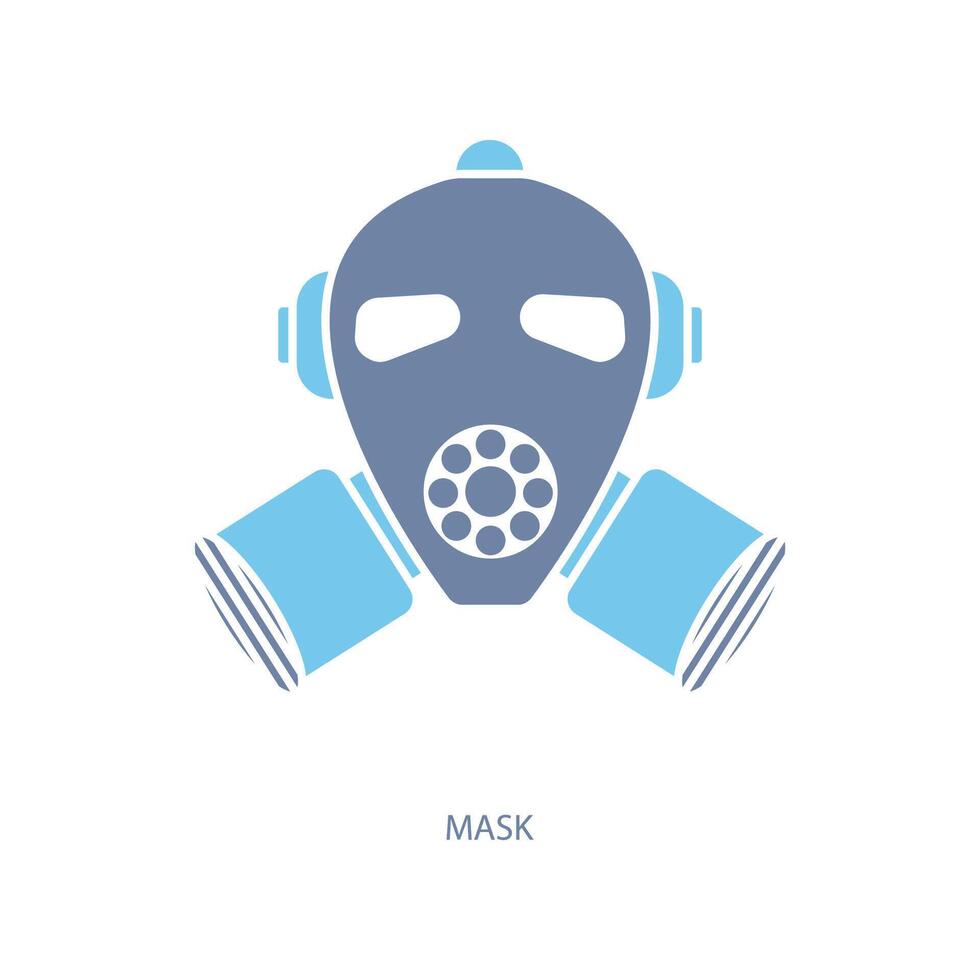 mask concept line icon. Simple element illustration. mask concept outline symbol design. vector