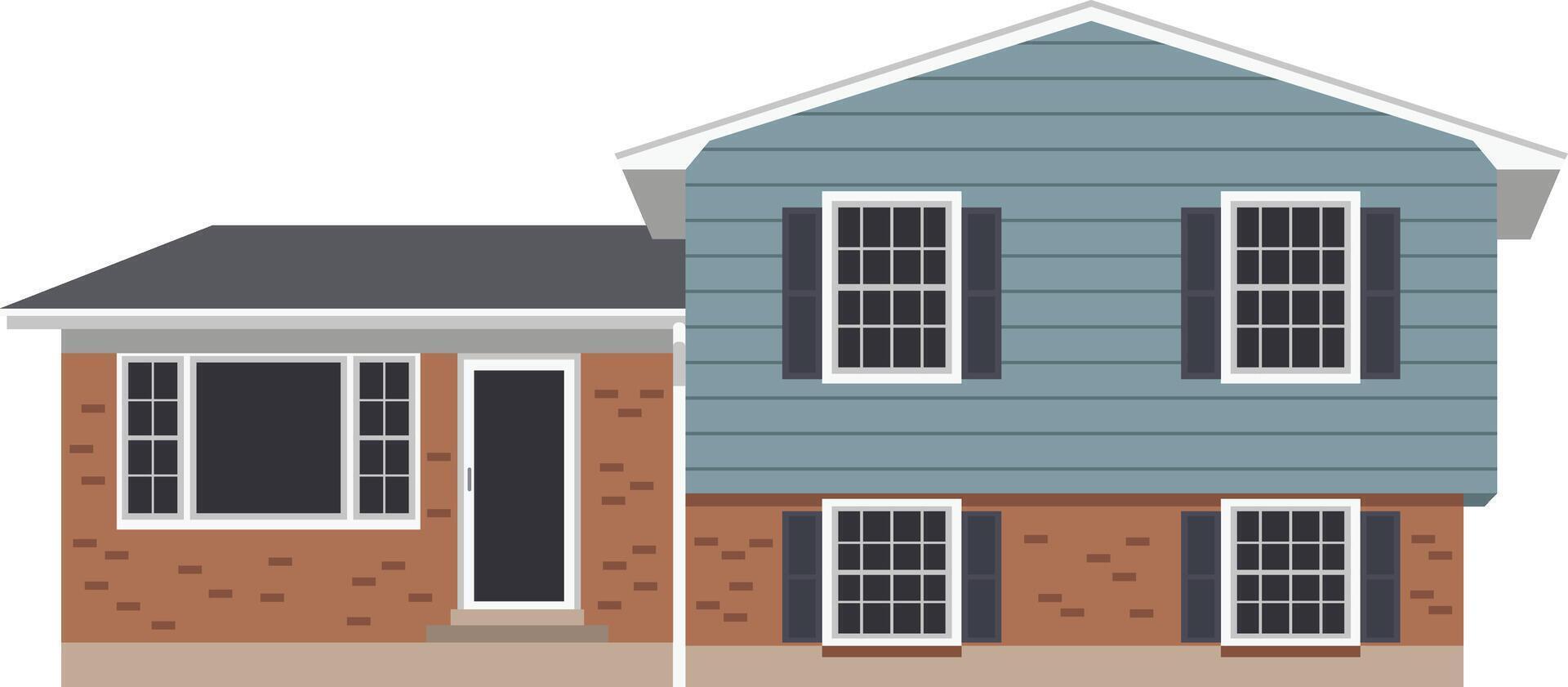 split level home illustration vector