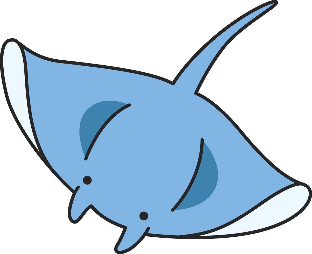 Manta ray illustration vector
