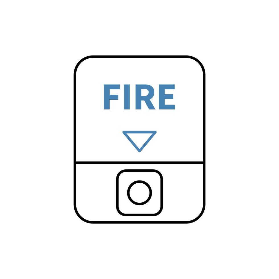 fire button concept line icon. Simple element illustration. fire button concept outline symbol design. vector