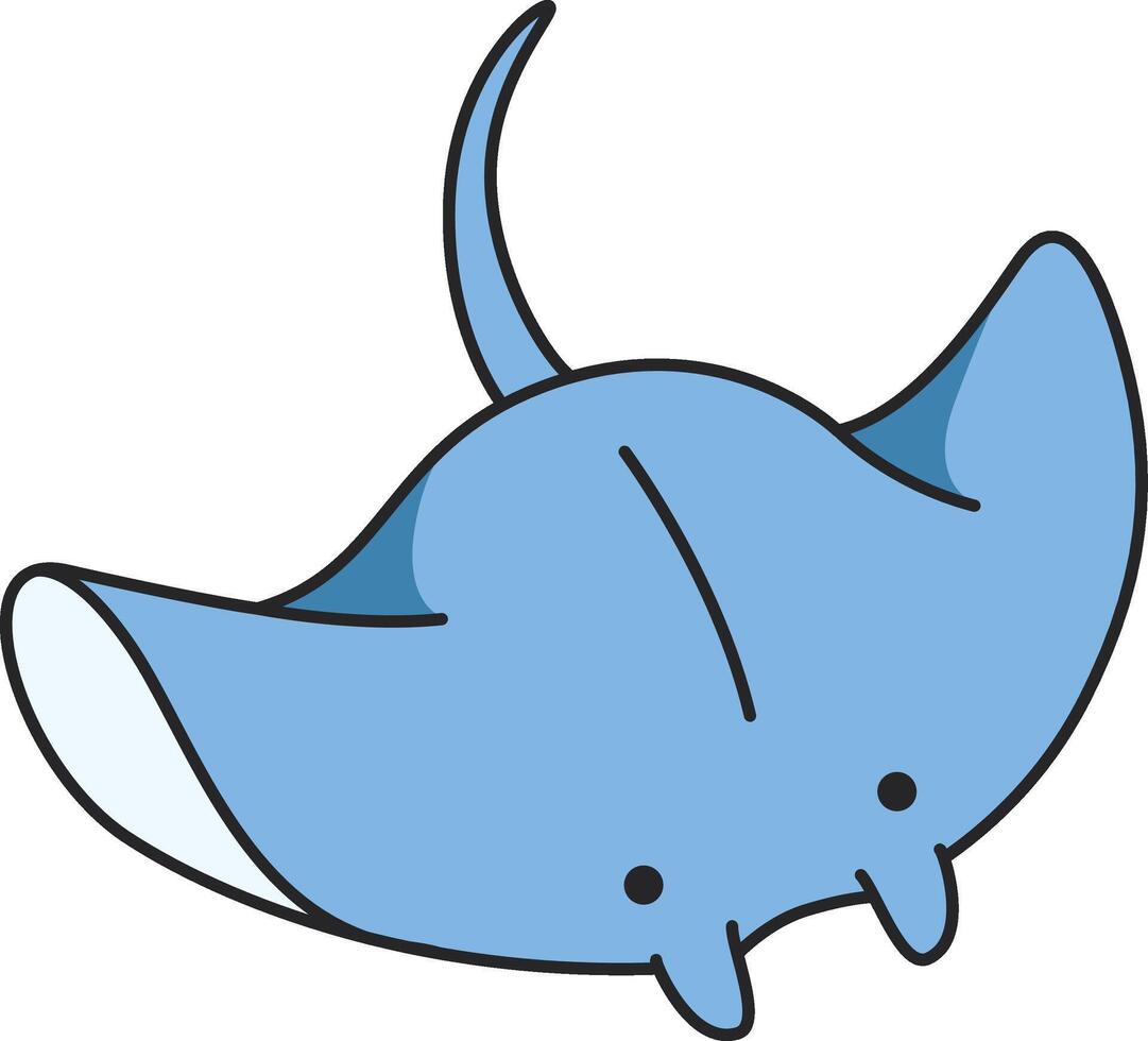 Manta ray illustration vector