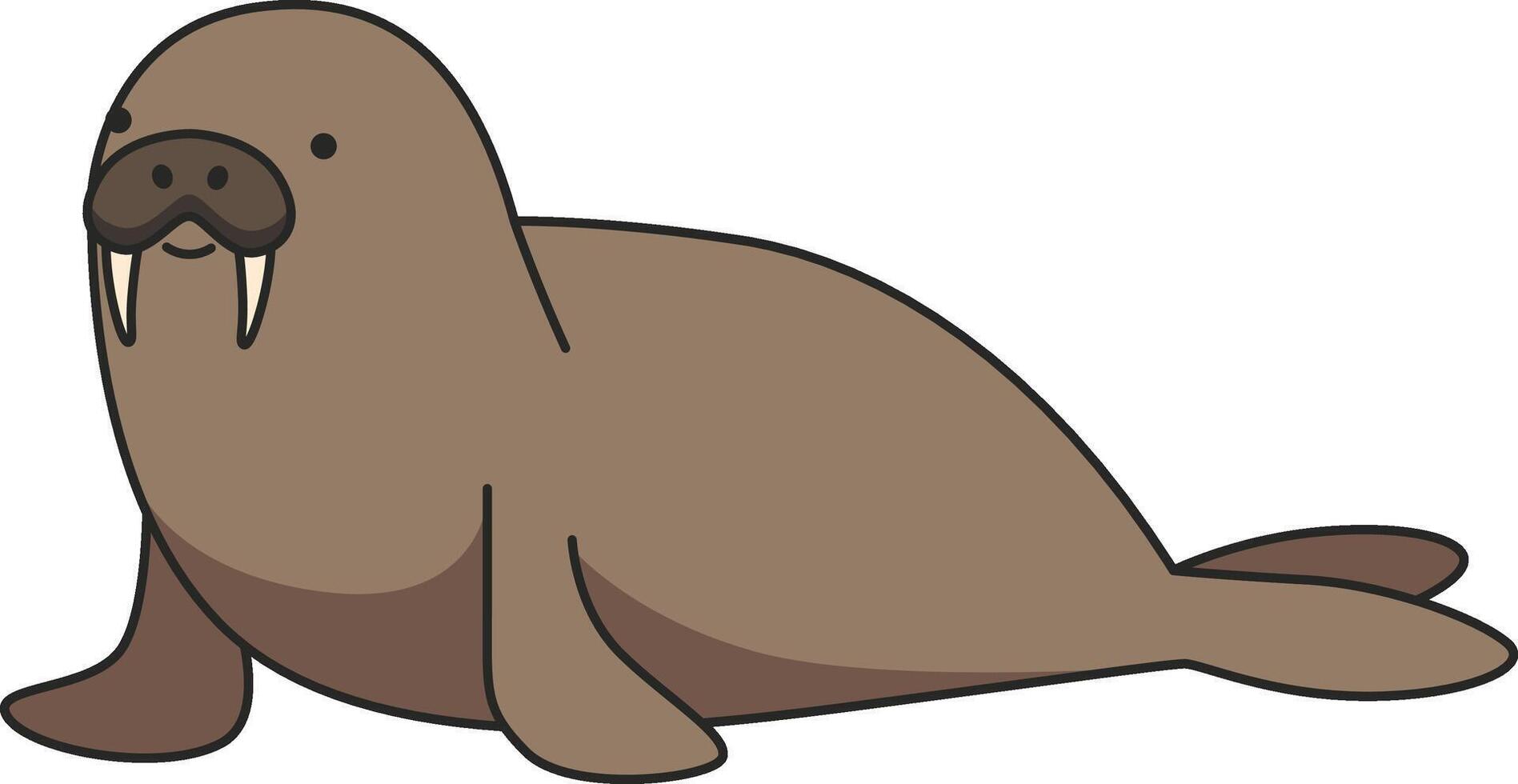 Cute Walrus illustration vector